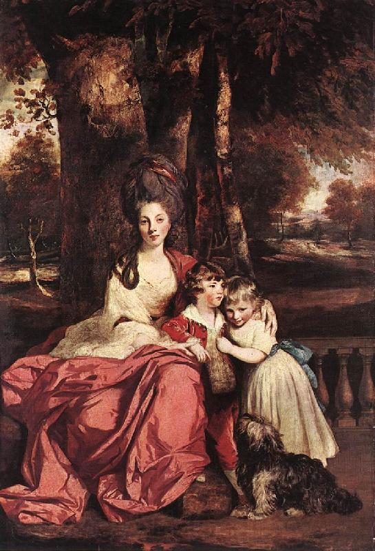 REYNOLDS, Sir Joshua Lady Elizabeth Delm and her Children Spain oil painting art